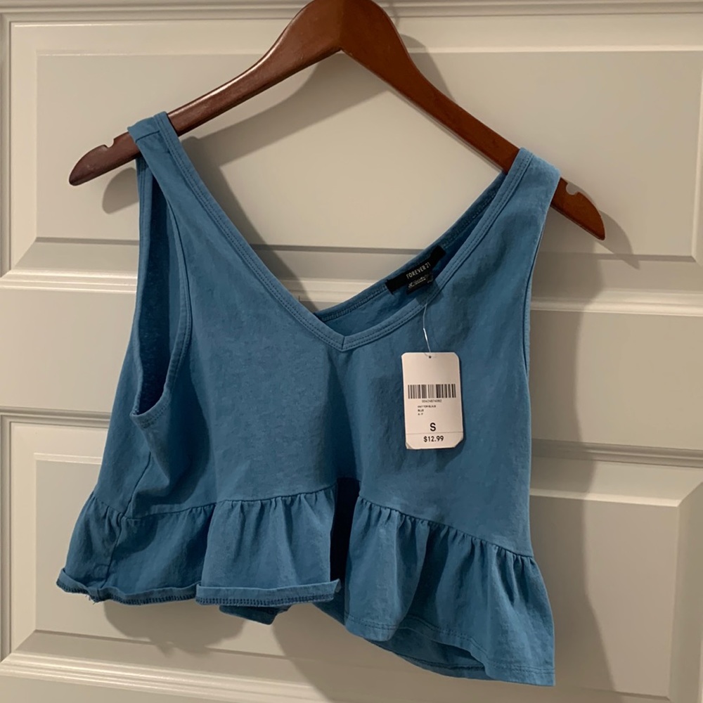 Small Blue Women’s Cropped Tank Top